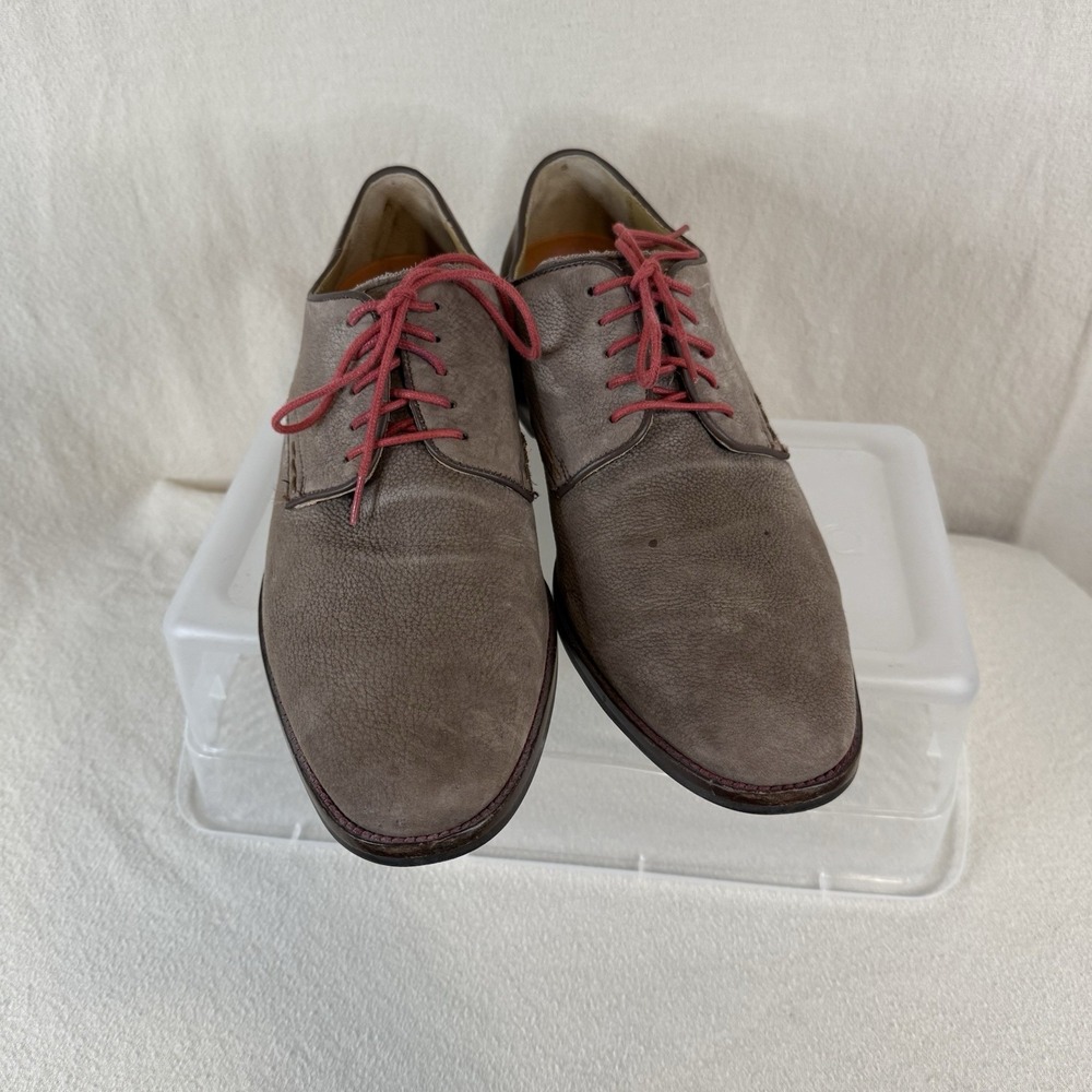 Cole Haan Brown Suede Men's Wingtip Oxfords Lace-Up Shoes With Red Laces Size 8
